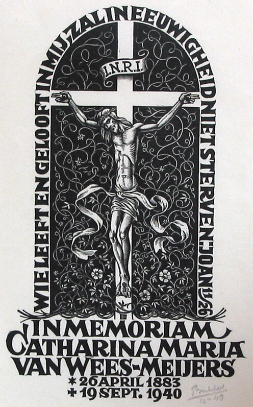 Gedachtenisprent Catharina Maria van Wees-Meijers